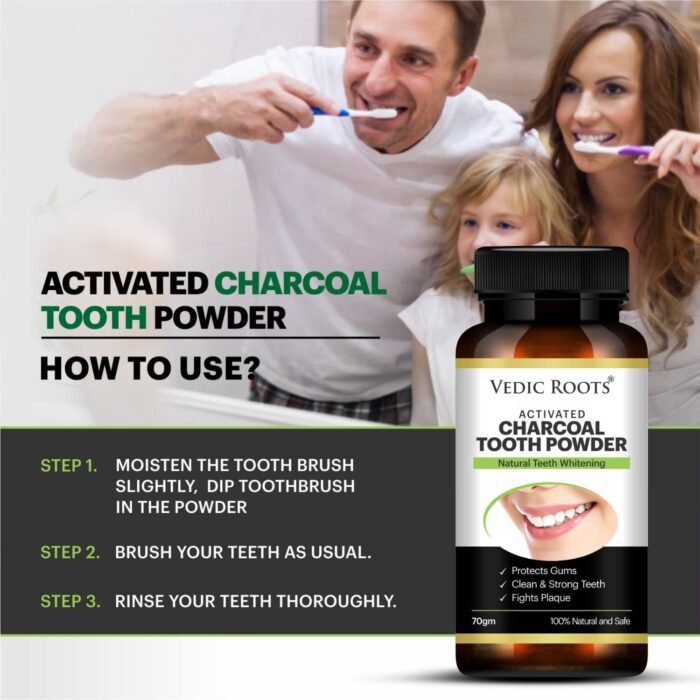Activated Charcoal Dant Manjan for Teeth Whitening Powder - Image 3