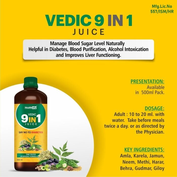 healthally 9 in 1 juice for diabetes control