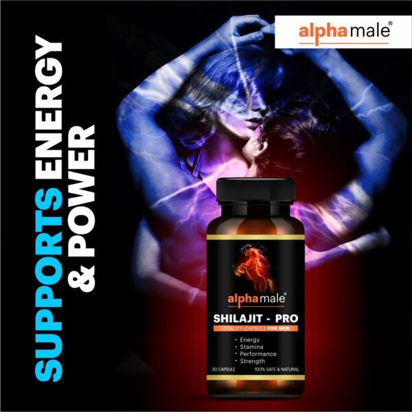 alpha male shilajit pro capsules, stamina power