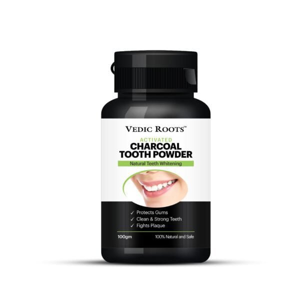 charcoal tooth powder 70gm vedic roots charcoal teeth whitening powder