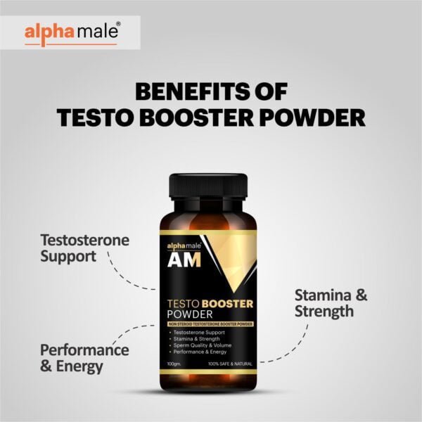 alpha male testo booster powder, boost your health, key features of testo booster powder