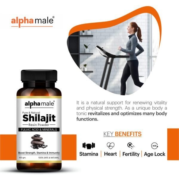 alpha male organic shilajit powder, natural shilajit powder