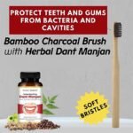 protect your teeth,herbal dant manjan with bamboo tooth brush