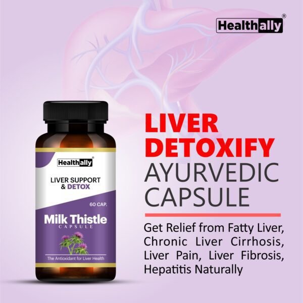 liver support milk thistle capsule, liver detoxify