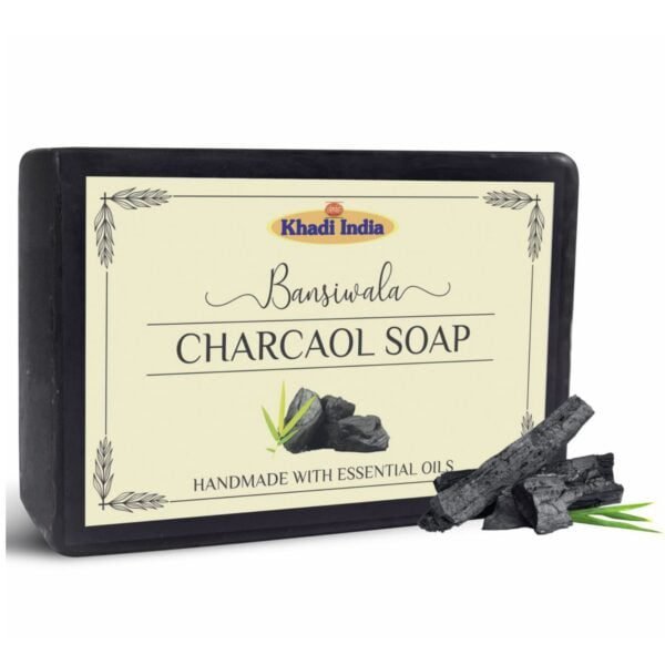 bansiwala khadi herbal charcoal soap, Deeply cleanses and detoxifies