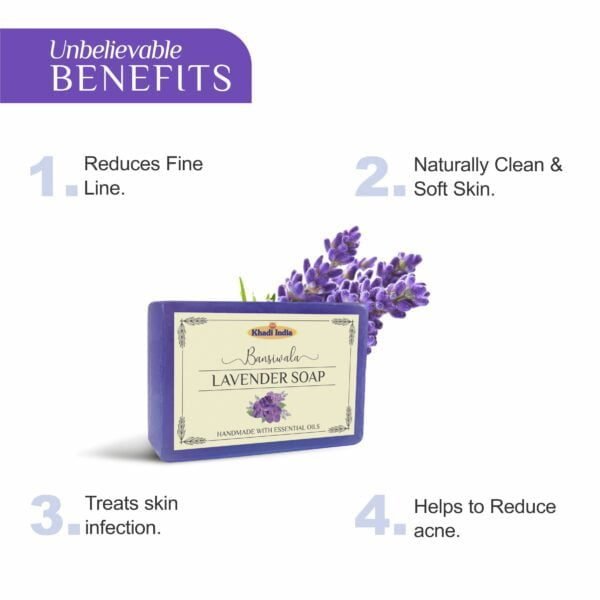 benefits of lavender soap, bansiwala khadi lavender bath soap