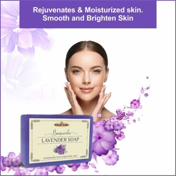 Lavender soap, bansiwala khadi lavender bath soap