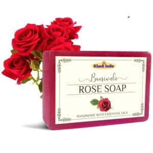 bansiwala khadi rose soap, khadi natural rosewater soap
