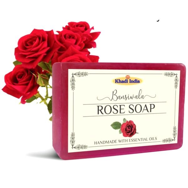 bansiwala khadi rose soap, khadi natural rosewater soap