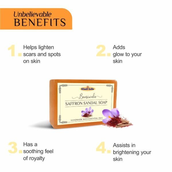 bansiwala saffron sandal soap, benefits of saffron sandal soap