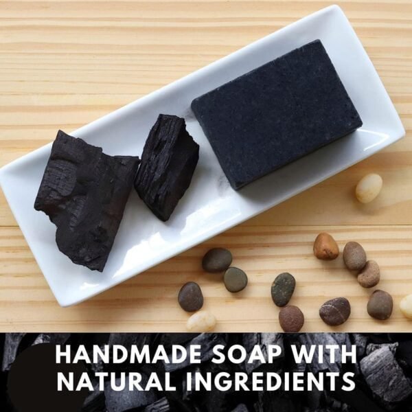 bansiwala khadi herbal charcoal soap, handmade charcoal soap