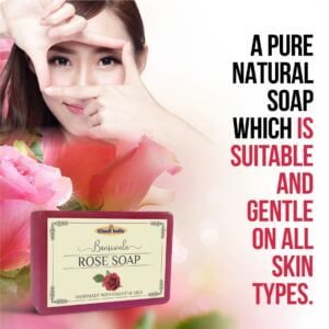 bansiwala khadi rose soap, khadi rosewater soap