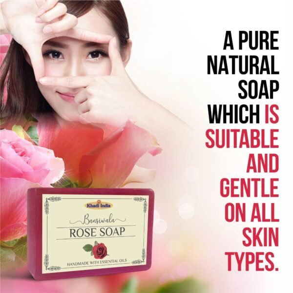 bansiwala khadi rose soap, khadi rosewater soap