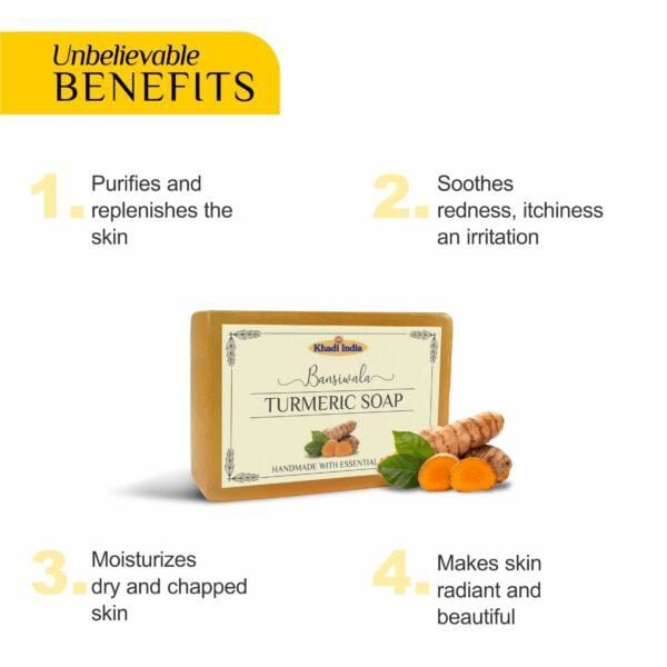 Bansiwala Khadi Turmeric Soap, turmeric soap benefits