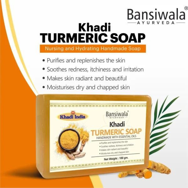 Bansiwala Khadi Turmeric Soap, khadi natural