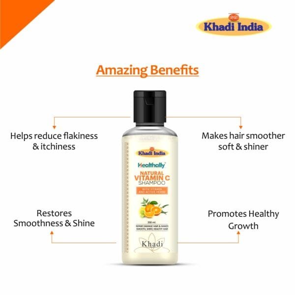 healthally khadi vitamin c shampoo, amazing benefits of vitamin c shampoo