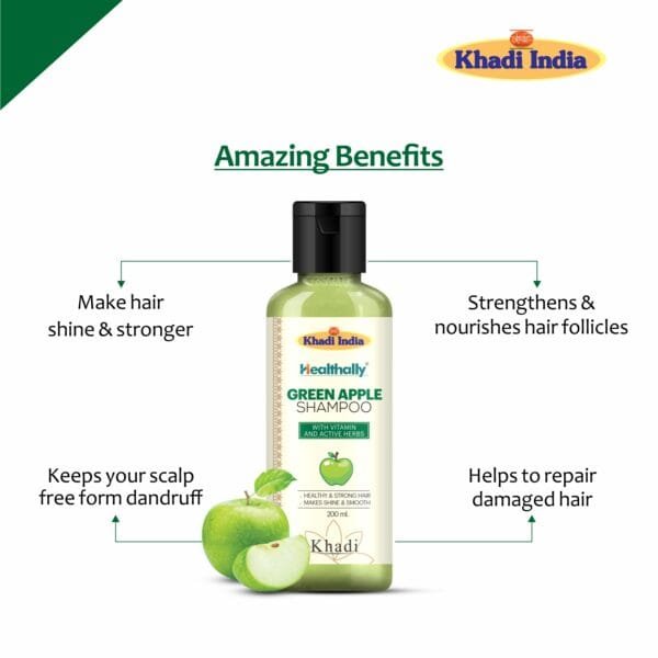 healthally khadi green apple shampoo, benefits of green apple shampoo