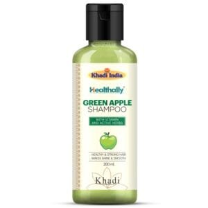 healthally khadi green apple shampoo