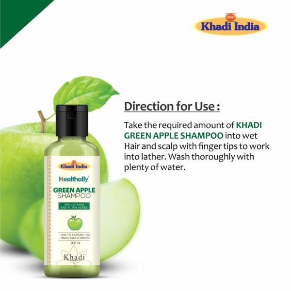 healthally khadi green apple shampoo, how to apply green apple shampoo