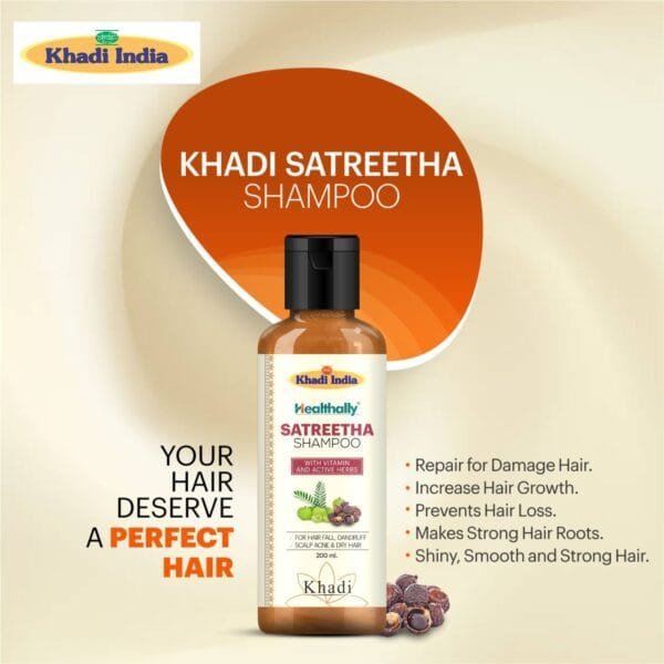 Healthally khadi satreetha shampoo, satreetha shampoo benefits