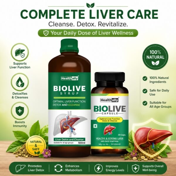 Complete Liver Care Kit, biolive syrup and capsule combo