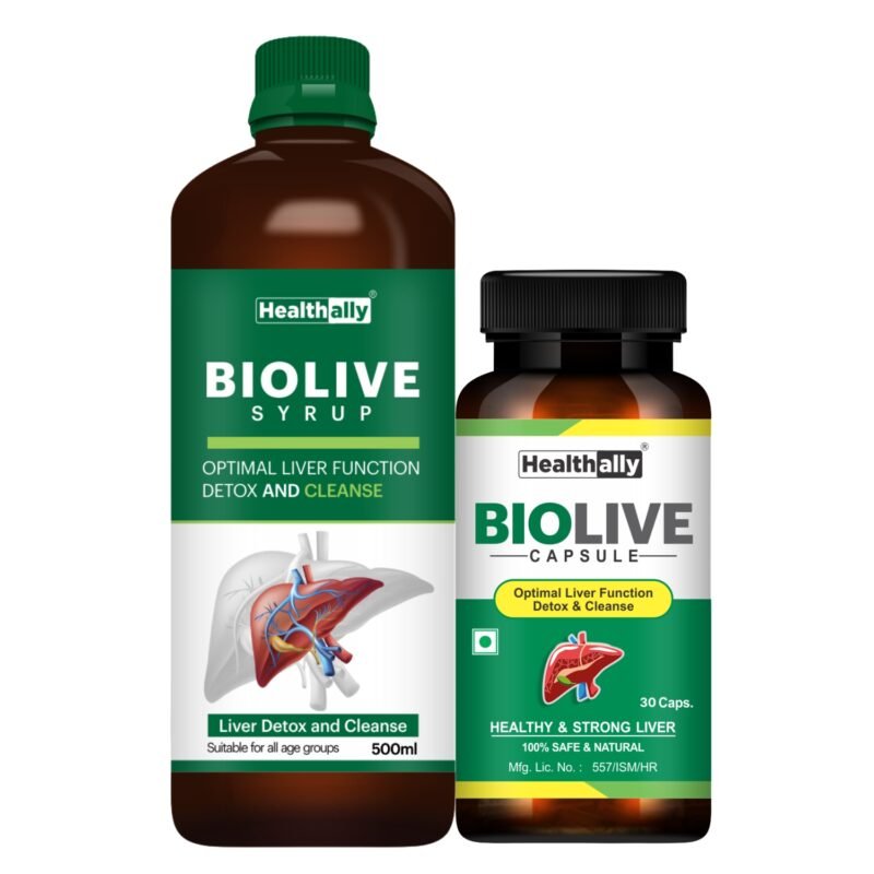 Biolive Liver Detox Kit – Ayurvedic Syrup and Capsule